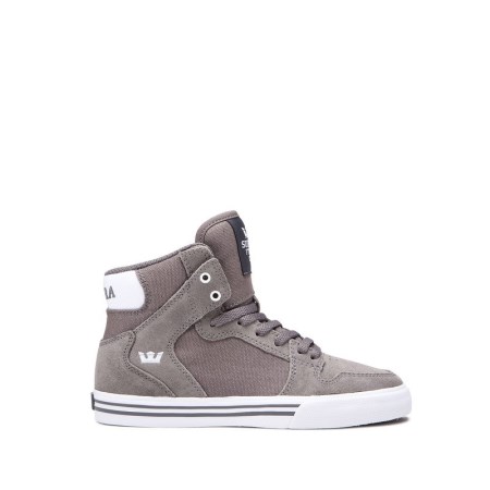 Supra Vaider Grå Høye Sneakers Barn [NO-5-A194]